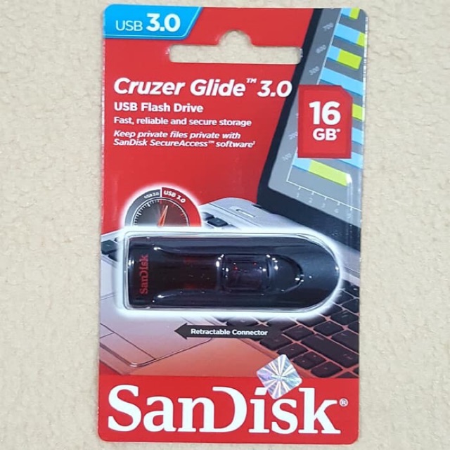 Original FLASHDISK SANDISK 16Gb CRUZER GLIDE usb 3.0 CZ 600