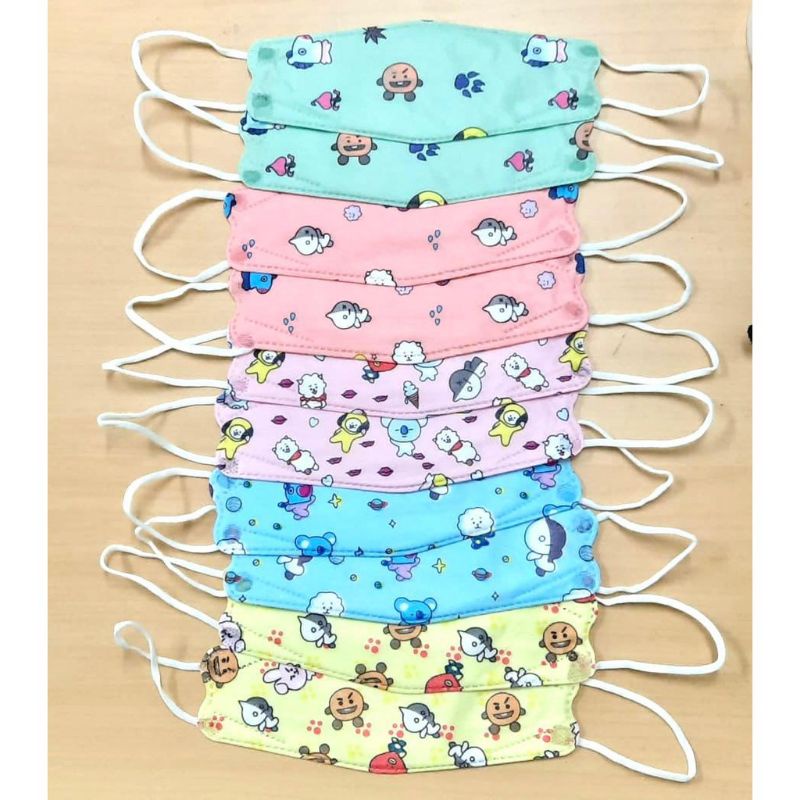 MASKER ANAK KF94 MOTIF BTS