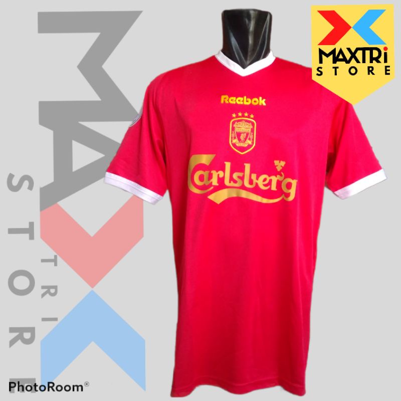 JERSEY BOLA LIVERPOOL FC HOME 2001 JERSEY KLASIK JERSEY RETRO JERSEY LAWAS