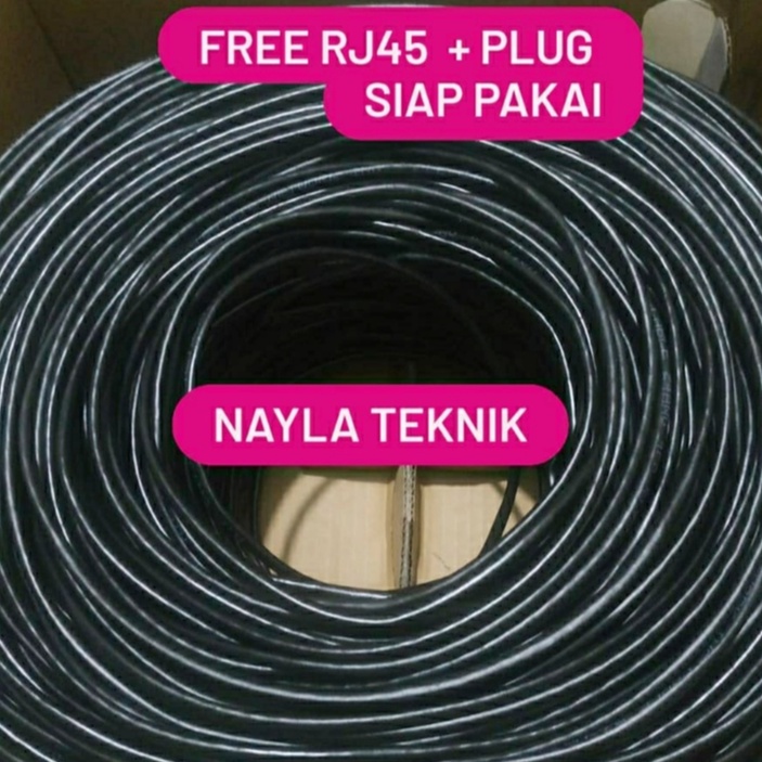 KABEL LAN RJ45 CAT5E UTP OUTDOOR SIAP PAKAI METERAN