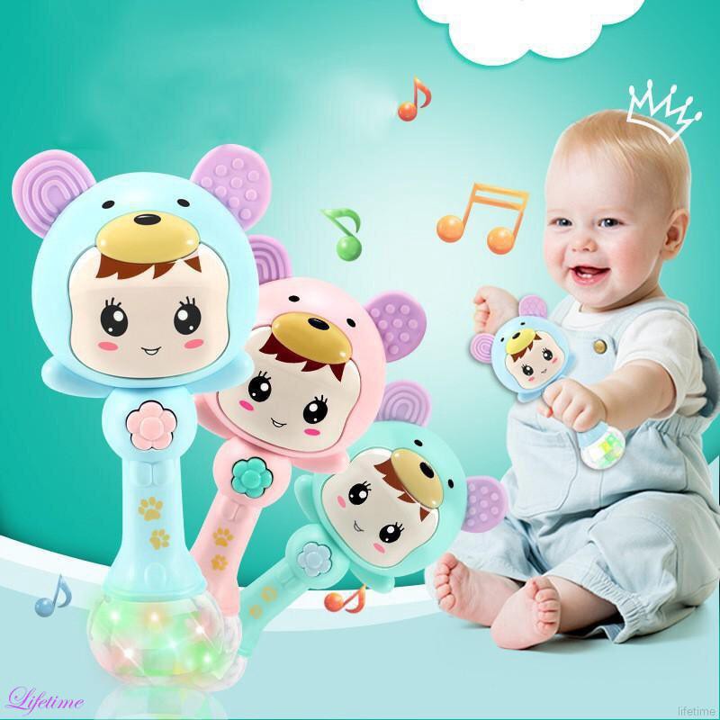 MAINAN ANAK Tongkat Rattle Musik Lampu Anak dengan Lampu dan Suara Lagu + BUBBLE FREE