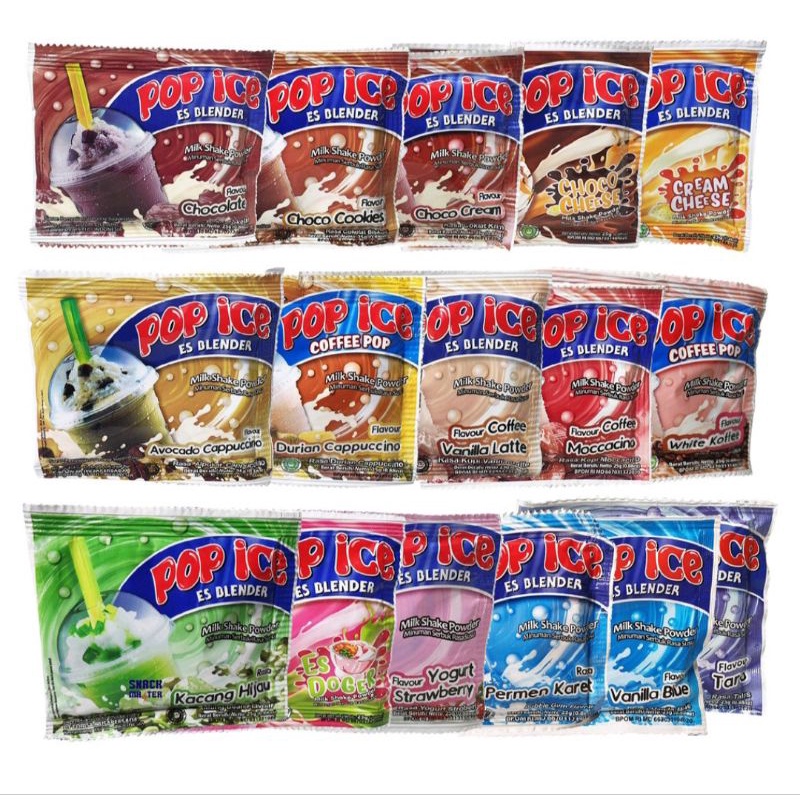 Pop Ice Renceng All Varian Rasa 1 renteng Forisa pop ice aneka rasa