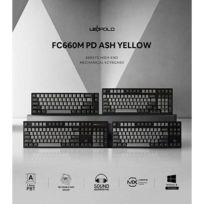 Leopold FC660M Ash Yellow - Gaming Keyboard