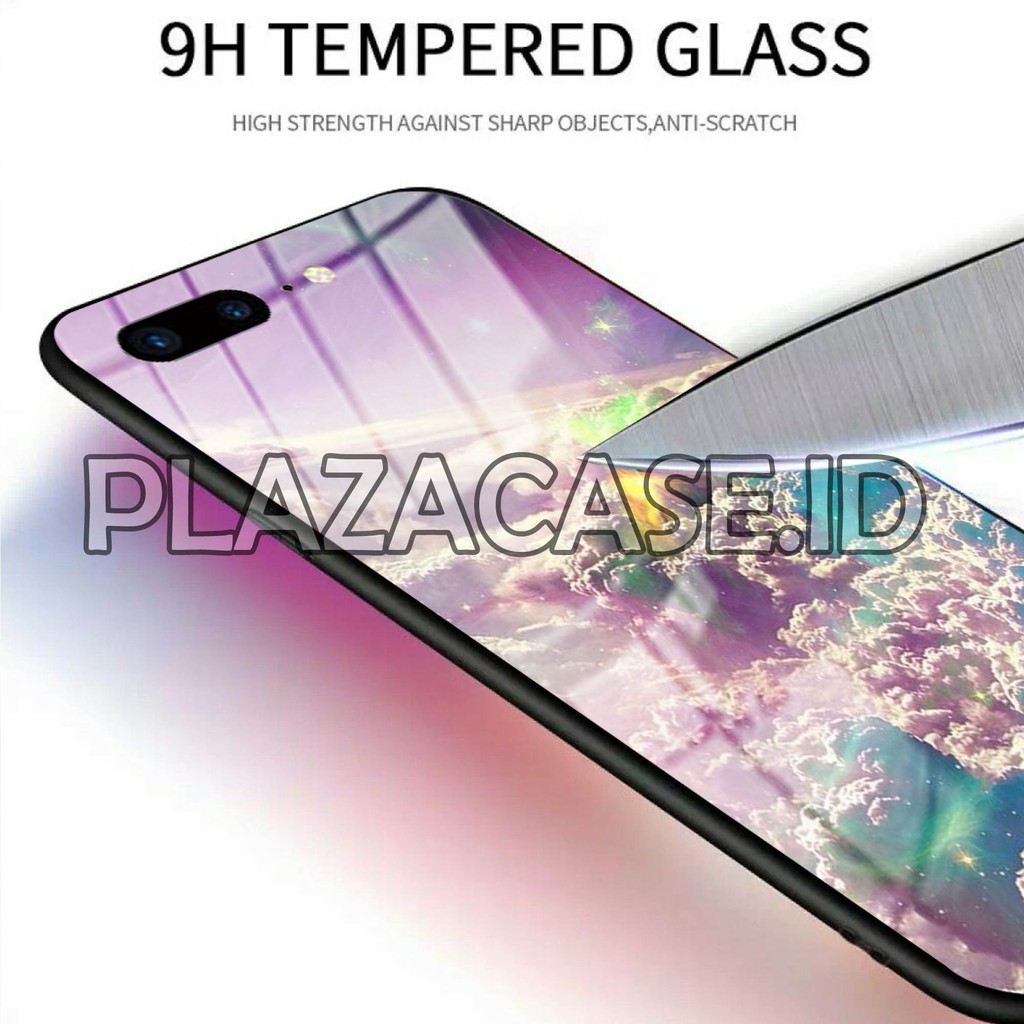 [K09]Soft Case Glass Clouds  VIVO Y91C Y91 Y93 Y12 Y15 Y71 Y81 Y53 S1 Z1 PRO V15 V5 V7 V9 V11