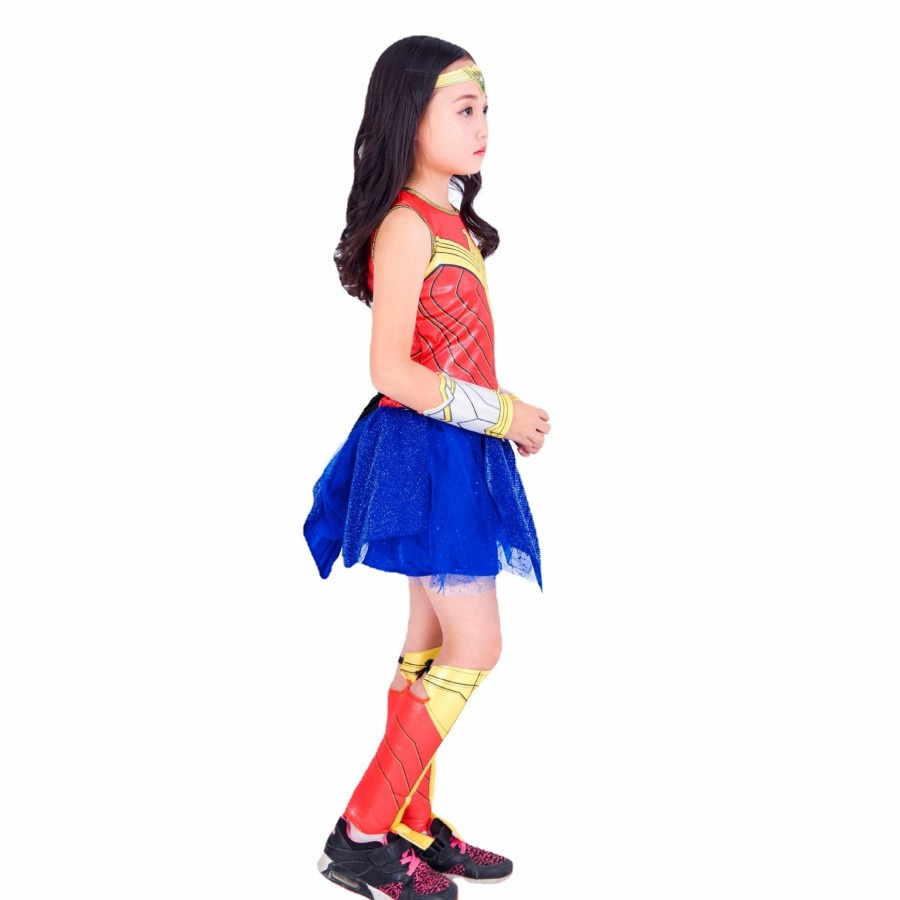 Kostum Anak Wonder Woman Komplit Premium Costume Halloween Cosplay