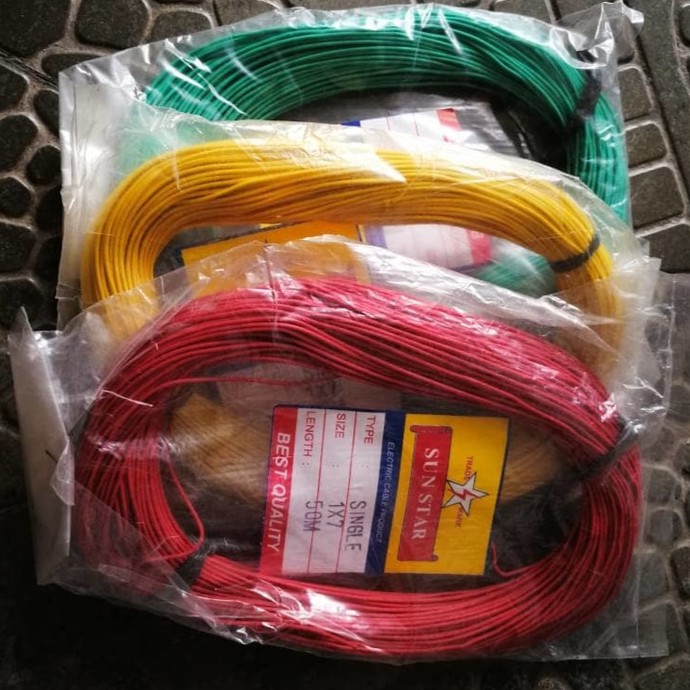 Kabel halus 1x7 single jumper per 1 meter 1m Untuk Praktek LAB