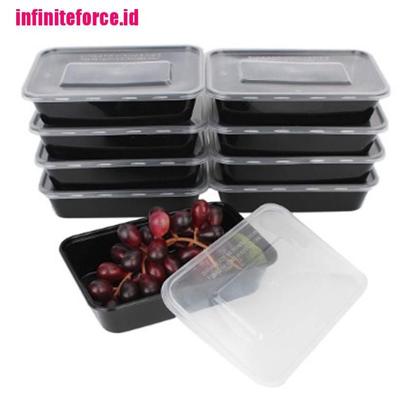 10pcs Kotak Makan Bento Model Dapat Dimasukan Microwave