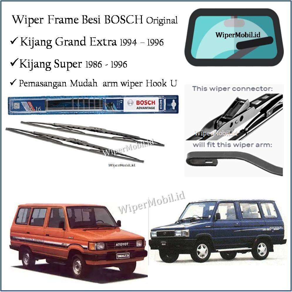 Wiper Mobil  Toyota Kijang GRAND EXTRA 1994 1995 1996 BOSCH
