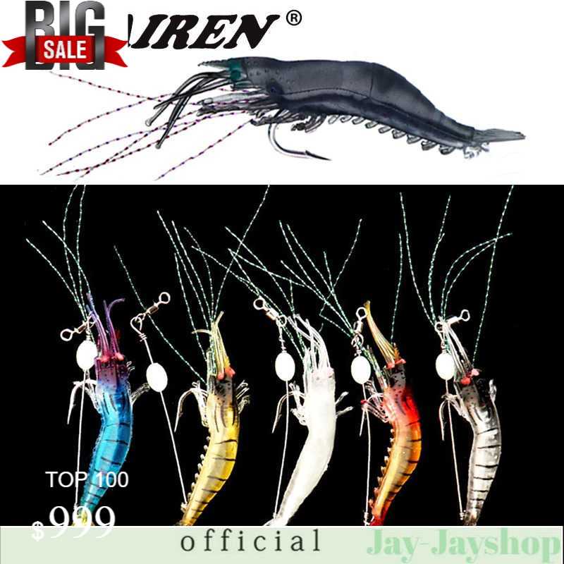 WDAIREN Umpan Pancing Udang Kecil Luminous Shrimp Soft Bait Lure