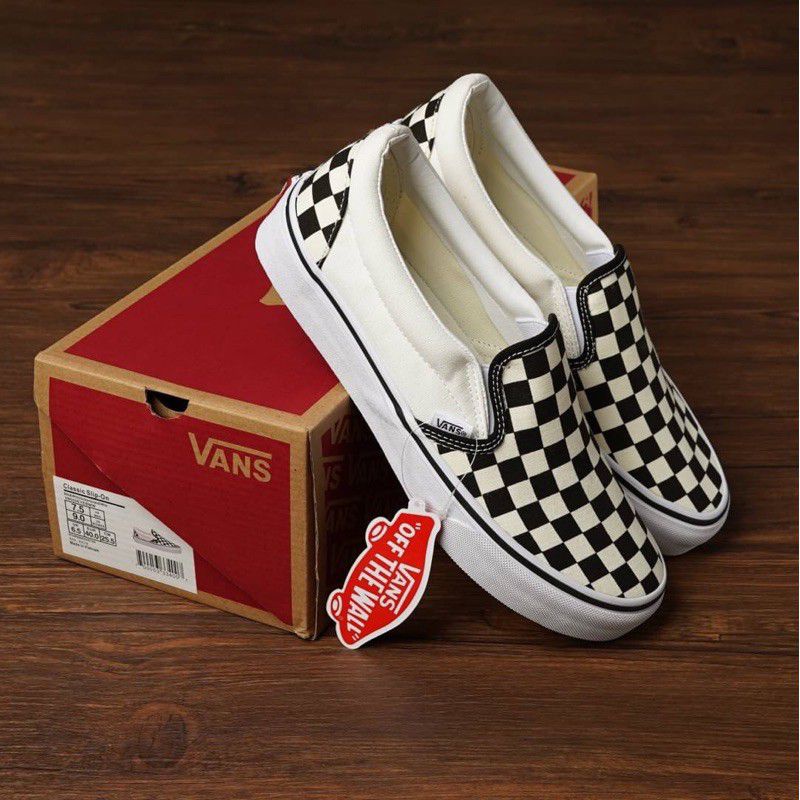 SEPATU VANS CATUR CHECKBOARD SLIP ON PREMIUM GRADE ORI (PRIA WANITA)