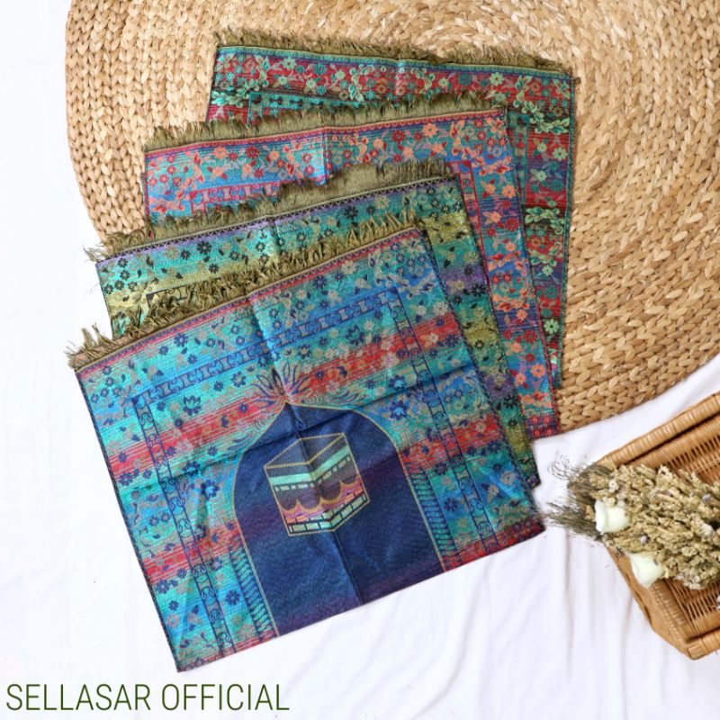 Sajadah travel turki dewasa dan anak tipis kualitas premium bagus untuk souvenir