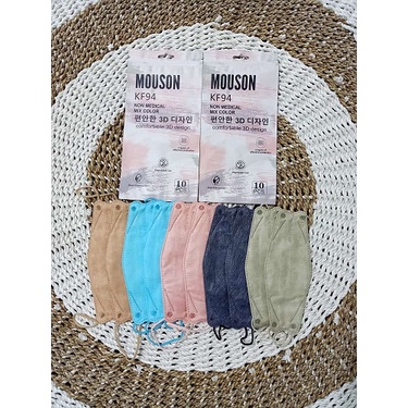 Masker Mouson KF94 Warna Mix 4 Ply Isi 10pcs Per Plastik Murah
