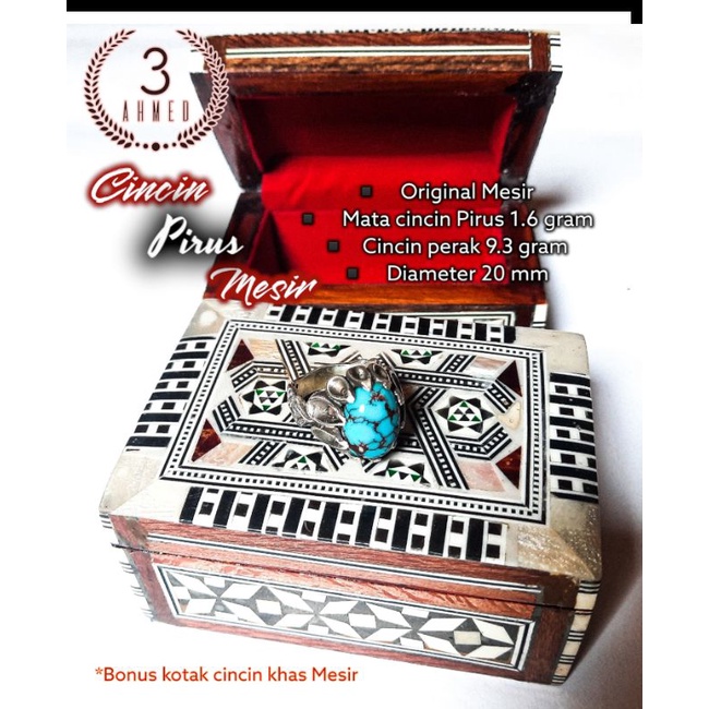 CINCIN BATU PIRUS/FAIRUZ/FAIRUS ORIGINAL MESIR PREMIUM  KUALITAS OKE (20 MM)