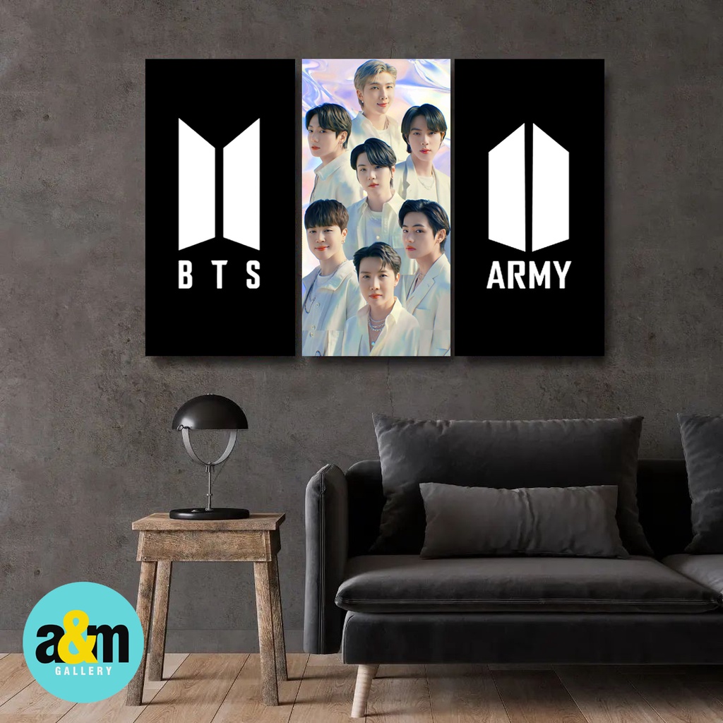 Poster Kayu BTS Ukuran 15 x 30 cm I Hiasan Dinding Dekorasi Kamar I Poster Kayu K-POP Dekorasi Kamar - A&amp;M