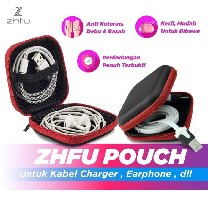 ZHFU POUCH KOTAK PENYIMPANAN EARPHONE HEADSET KABEL