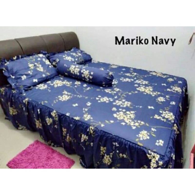 Sprei rumbai motif bunga ukuran 100x200-200x200