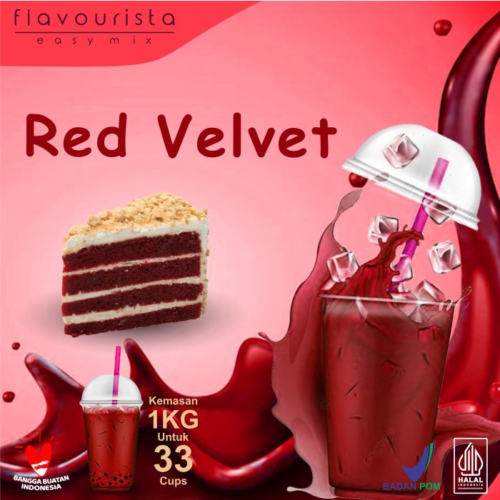 

DISKON - (BISA COD) Flavourista Easy Mix - Bubuk Minuman Rasa Red Velvet 1000 gram