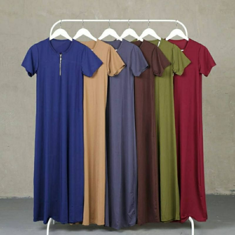 Gamis Jersey Premium Lengan Pendek Busui