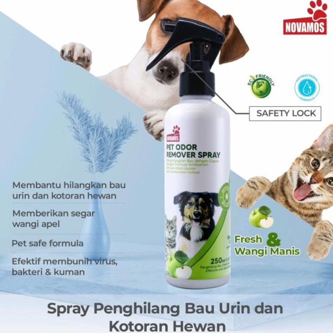 NOVAMOS penghilang bau kotoran kucing, anjing varian apel