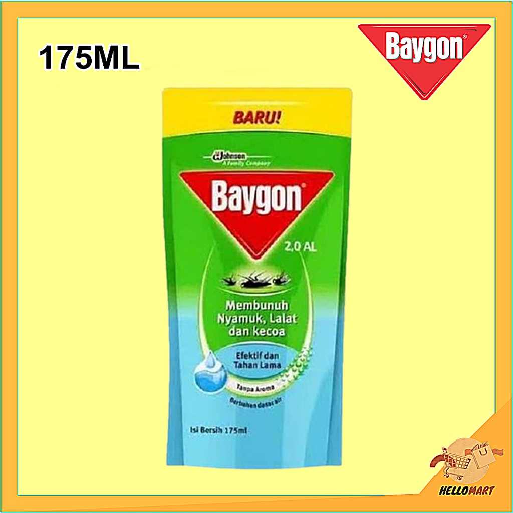 ORIGINAL Baygon Cair Refill 175ml / Baygon Cair Isi Ulang Pouch / HELLOMARTID