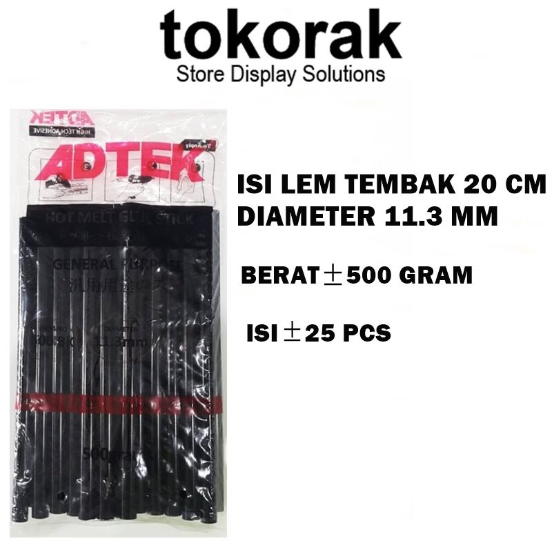 ISI LEM TEMBAK BESAR HITAM - GLUE STICK - REFILL LEM BAKAR - GLUE GUN