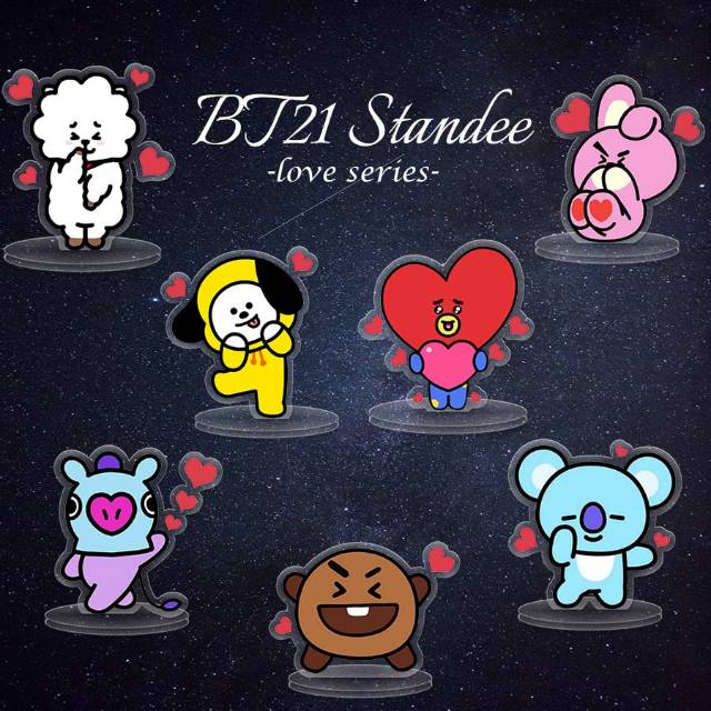 [STANDEE] BT 21 standee Love Series action figure akrilik koya tata chimmy RJ shooky cooky