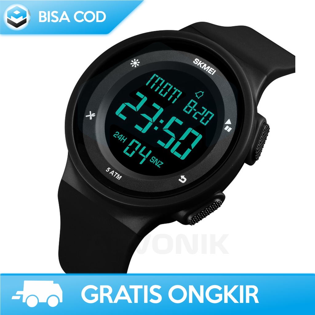 JAM TANGAN PRIA WANITA DIGITAL SKMEI 1445 ASLI WATER RESISTANT MURAH