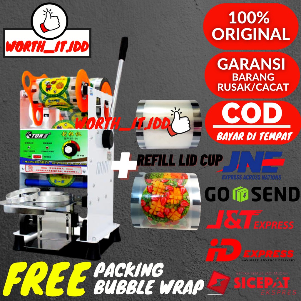 MESIN CUP SEALER ETON D 1 Alat Sehel Seal Press Gelas Plastik  Murah Kemasan Cup Plastik 22 Oz