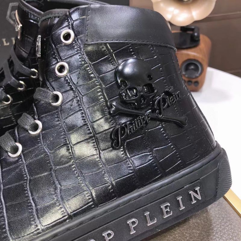 sepatu boots sneaker philipp plein mirror men shoes cowok branded pp top P1SHOES