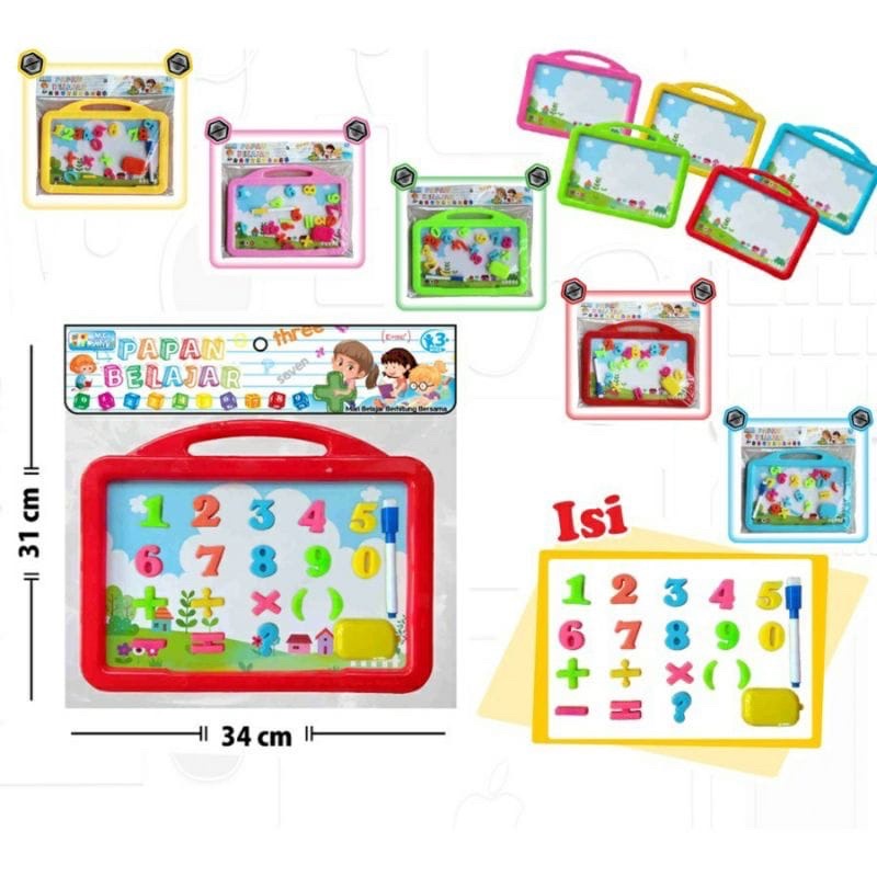 

MAINAN PAPAN TULIS MAGNET ADA HURUF MAGNET