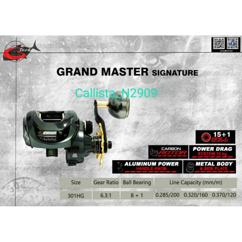 REEL BC G-TECH GRAND MASTER 301HG