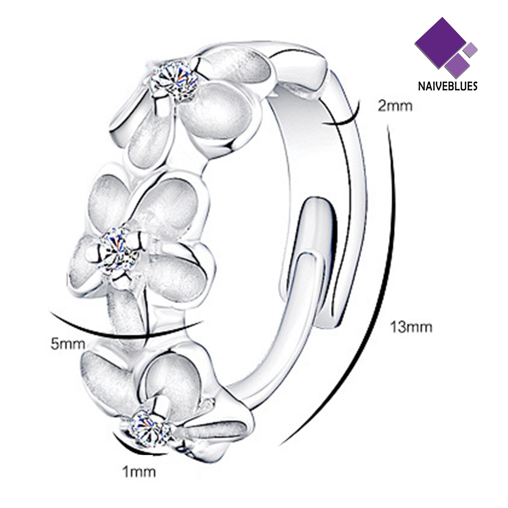 Anting Ear Cuff Desain Bunga Camellia Untuk Wanita