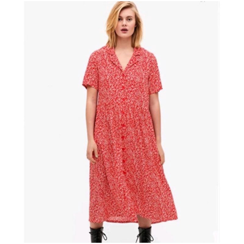 MONKI DRESS MIDI - MONKI DRESS MOTIF BUNGA