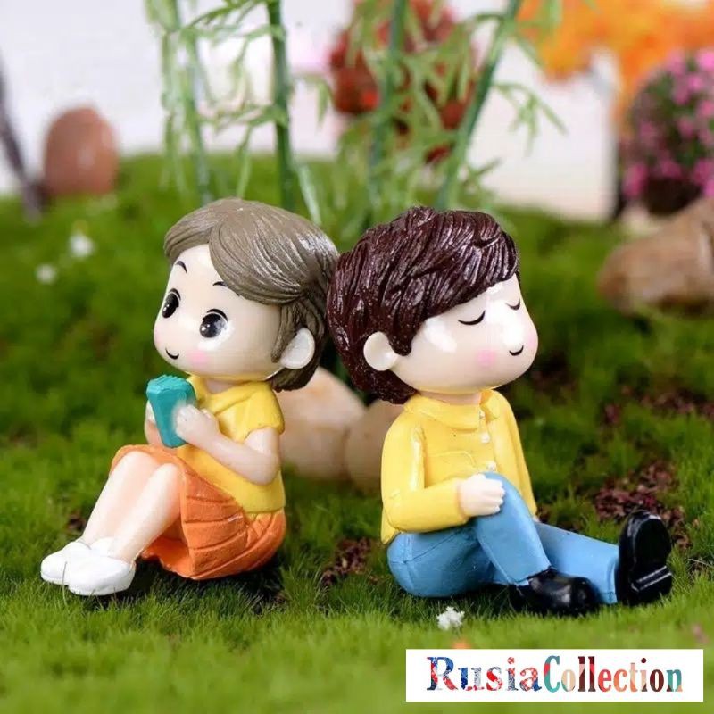 MINIATUR COUPLE NATAL WEDDING MERRY CHRISTMAS MINIATUR PASANGAN MINIATUR RESIN BONEKA KING QUEEN