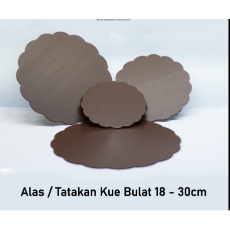 

Alas / Tatakan Kue Bulat Coklat 18-30cm
