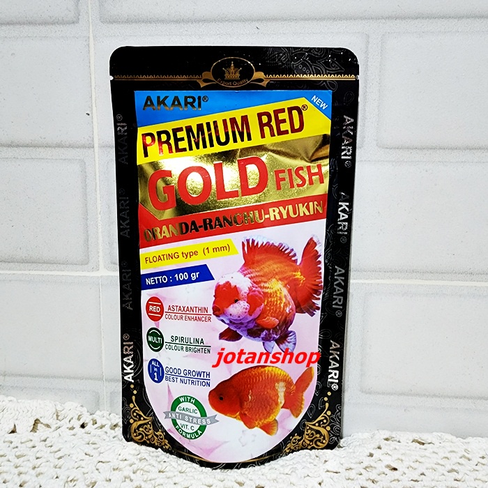 AKARI PREMIUM RED GOLDFISH makanan pakan pelet pellet ikan mas koki hias oranda ranchu ryukin