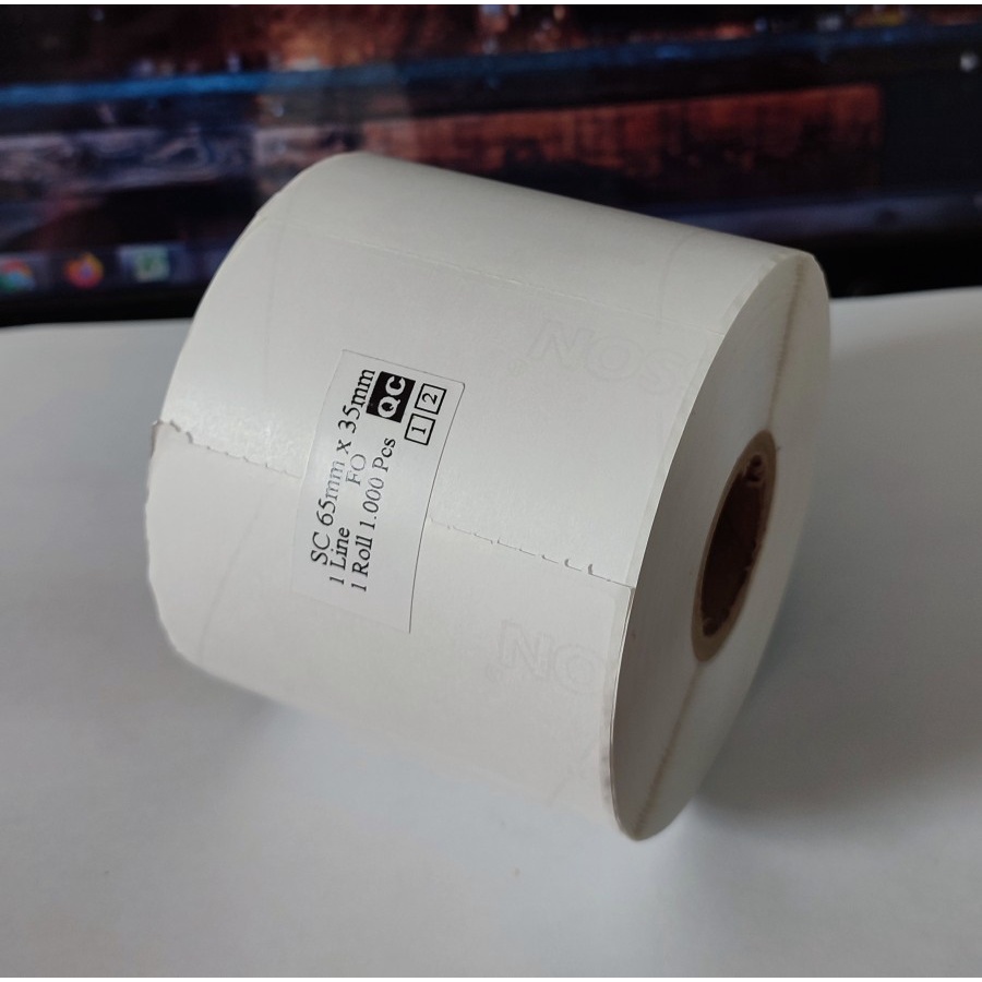 

LABEL SEMICOATED 65x35 mm ISI 1000 PCS STIKER BARCODE 65 x 35 ETIKET