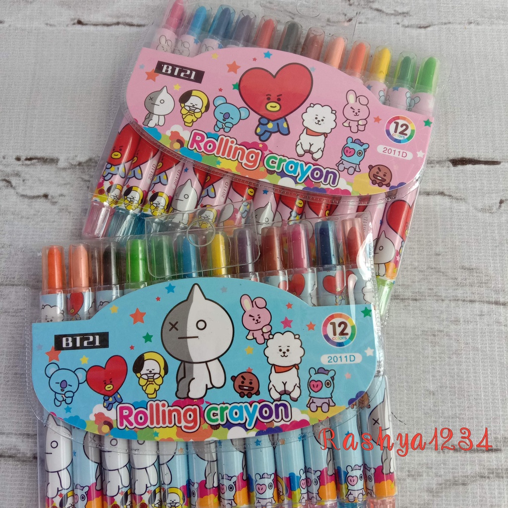 

Krayon Putar Set 12 Warna Karakter Sedang