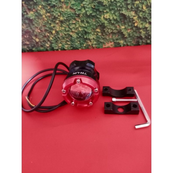 LAMPU TEMBAK L9 SOROT DEVIL MERAH FLASH BAHAN CNC NMAX/PCX/KLX150/CRF