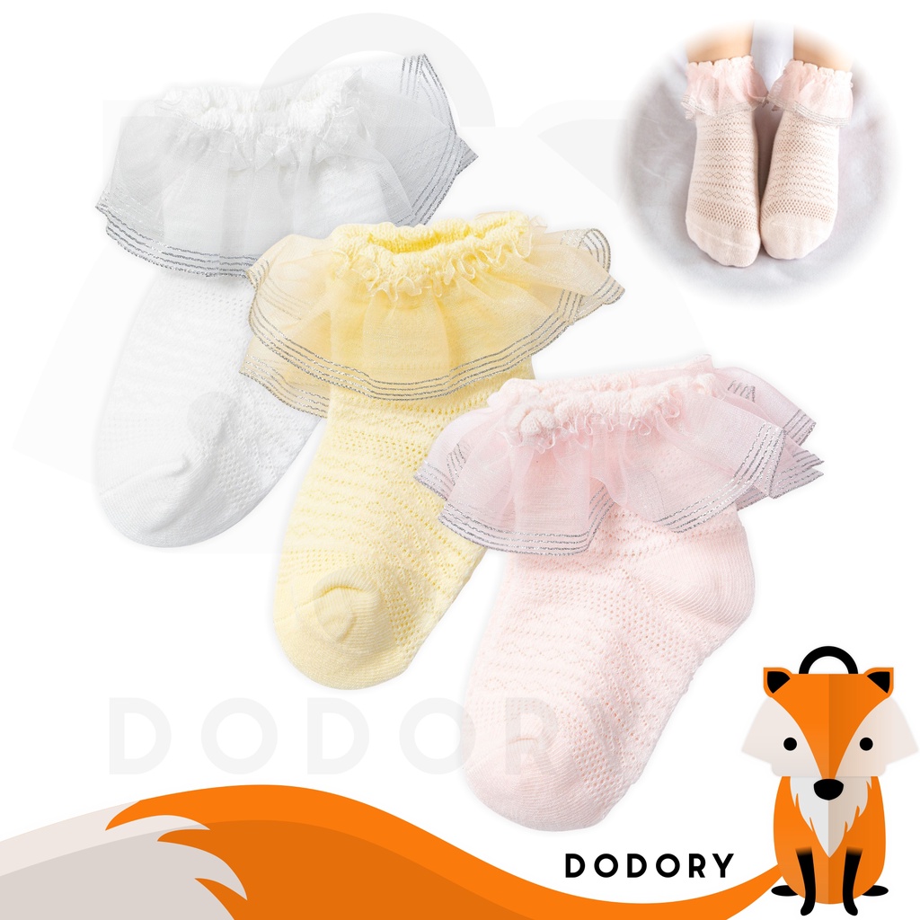 DODORY KS12 Kaos Kaki Renda Bayi Perempuan Katun Baby Socks Nyaman