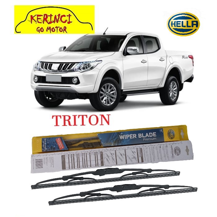 WIPER MITSUBISHI TRITON HELLA PREMIUM 21&quot; &amp; 19&quot; SEPASANG WIPER HELLA