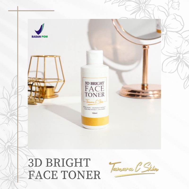 3D Bright Face Toner 135ml Tamara C Skin pembersih wajah penyegar mencerahkan glow
