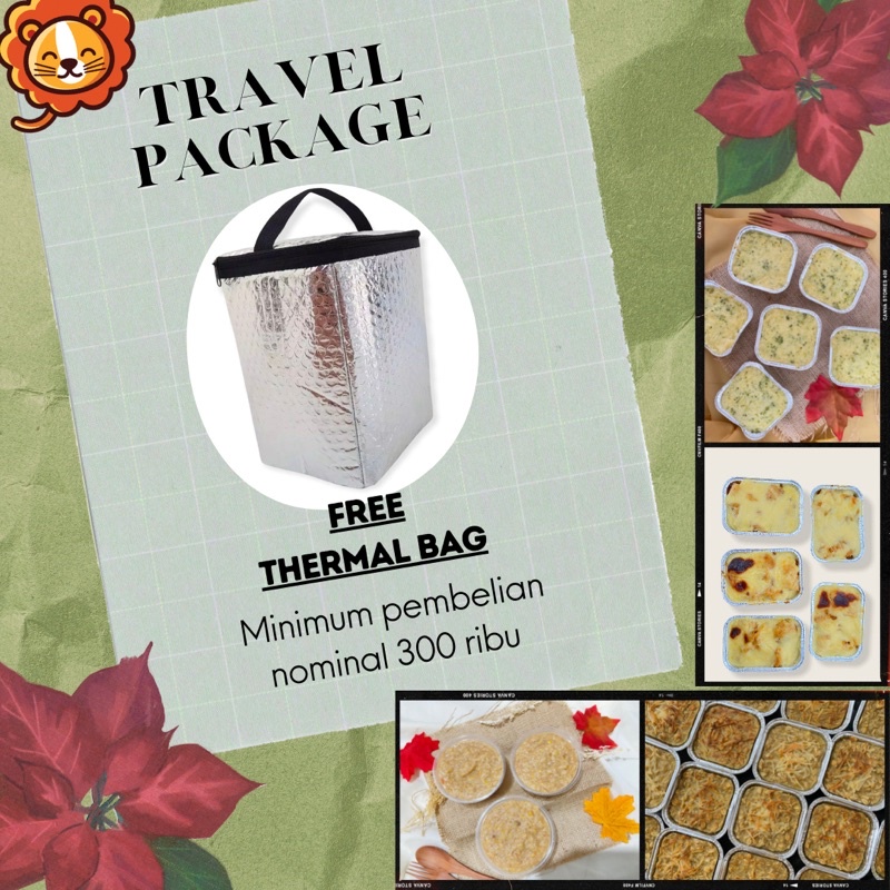 PAKET TRAVEL FROZEN MEALS/ FREE THERMAL BAG/BUBUR MPASI FROZEN / TODDLER MENU