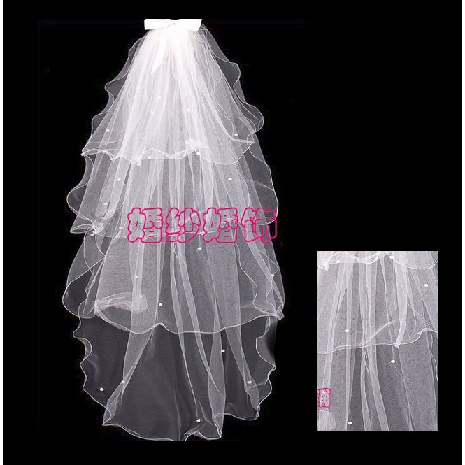 VE-05 wedding veil kerudung pengantin gaun nikah dresslace long bridal