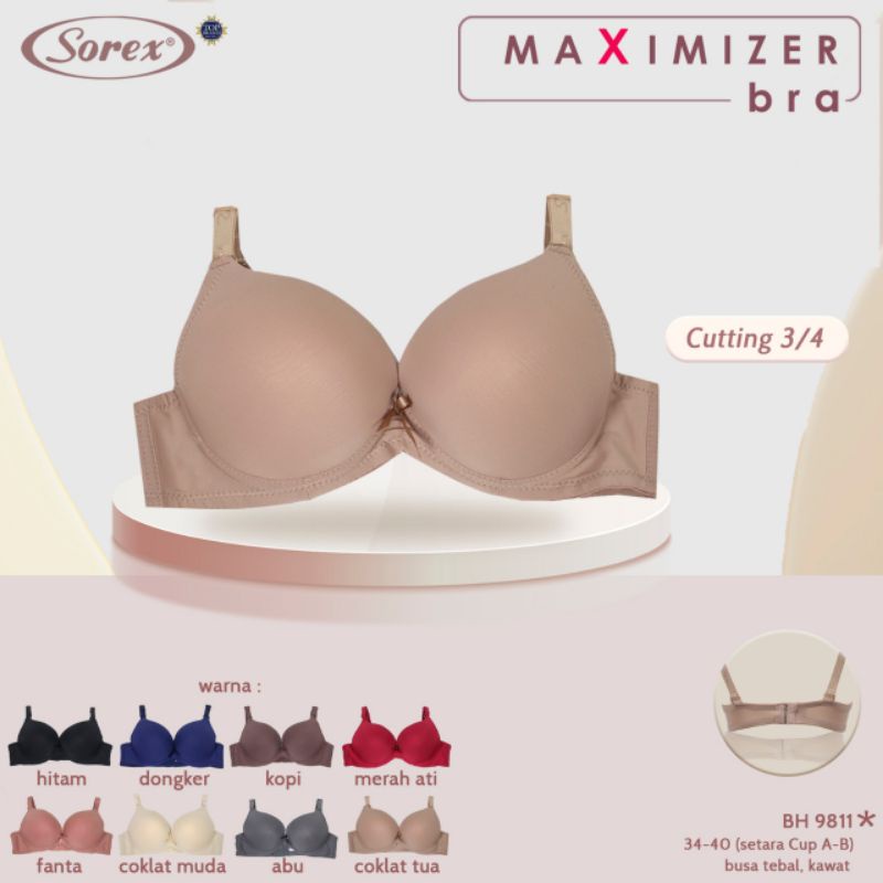 Bh Sorex 9811 Push Up Collection | Bra Busa Tebal Pakai Kawat Kait 2