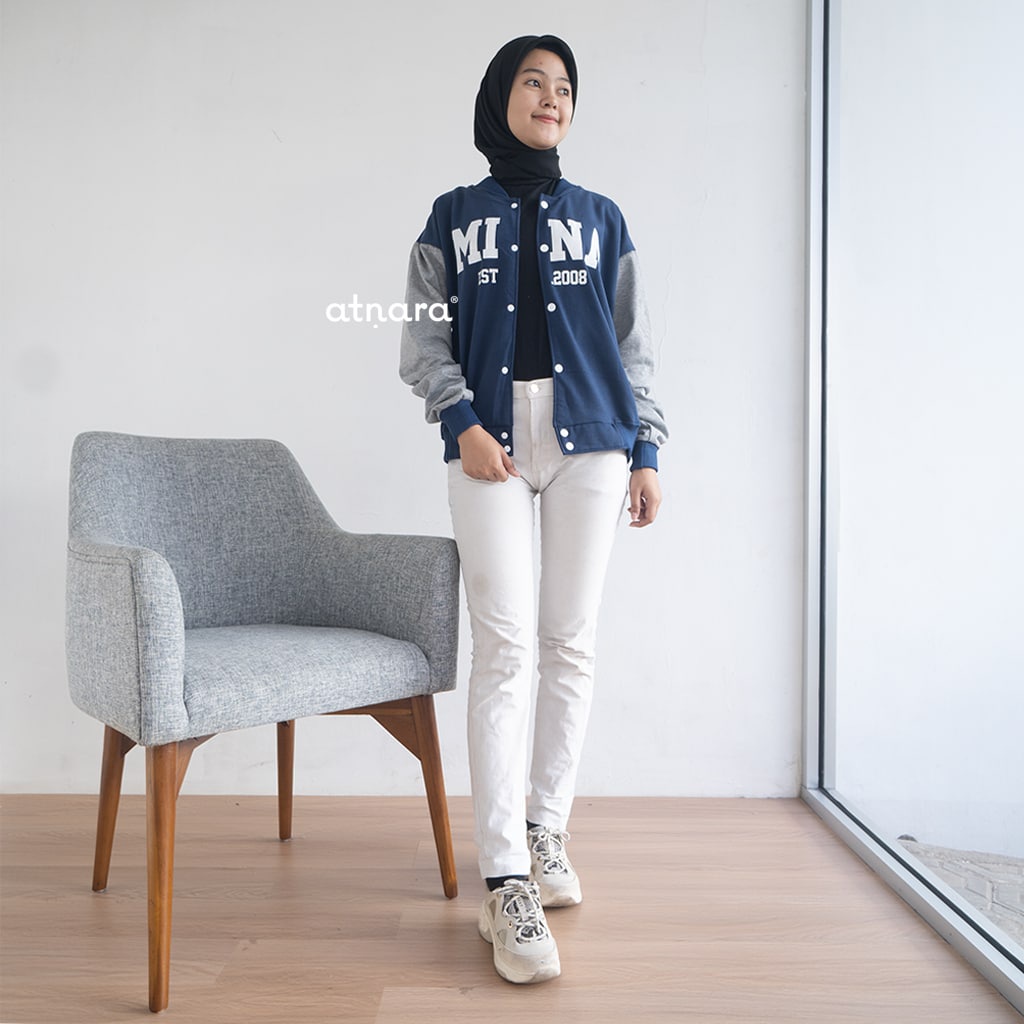 Nara Grosir - Mina Baseball XL l Jaket Varsity Unisex