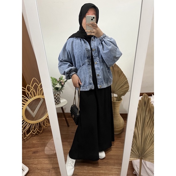 DENIM JAKET  JEANS KOREAN OVER SIZE BAGGY JACKET