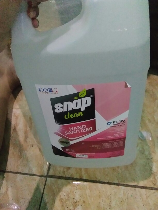 Hand Sanitizer Handsanitizer Cair Snap Clean 4 Liter 4l Bukan Antis Gel 1 2 Liter Gojek Grab