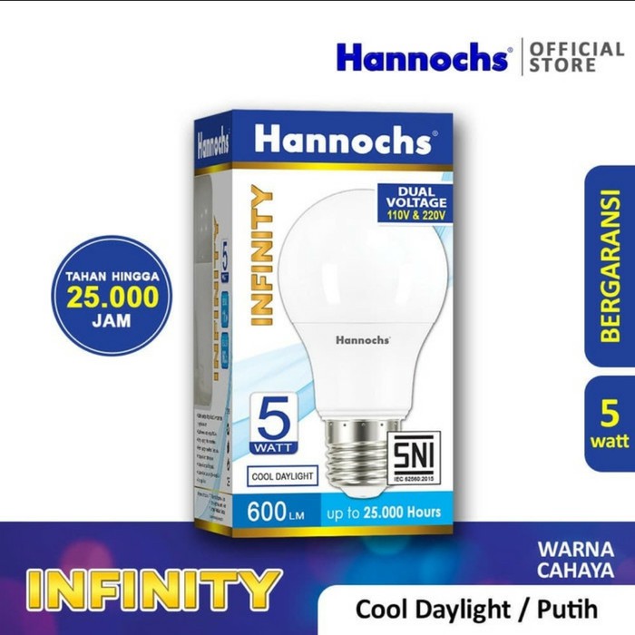 LED Bulb Hannochs Infinity 5W Lampu LED Hannochs Infinity 5 watt Bohlam LED Hannochs 5Watt