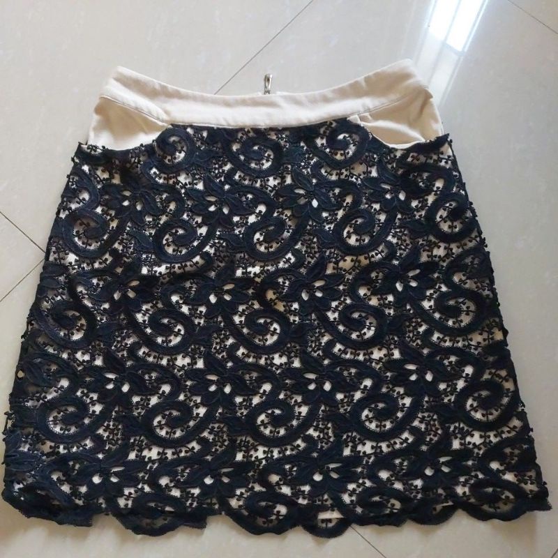 Rok Full Katbol Brokat Hitam Kualitas Premium☆ROK ZR POLKADOT FRESH GREEN